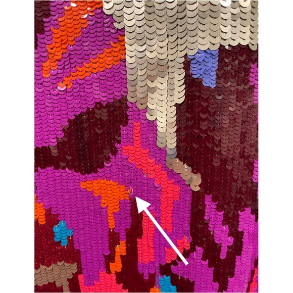 FRENCH CONNECTION Multicolor Gold Mini Sequin Sleeveless Dress - Picture 8 of 9